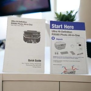 Epson Ultra Hi Definition RX680 Photo All IN ONE Quick Guide Printer Booklet
